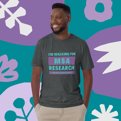 Multiple System Atrophy WALK FOR RESEARCH Short-Sleeve Unisex T-Shirt