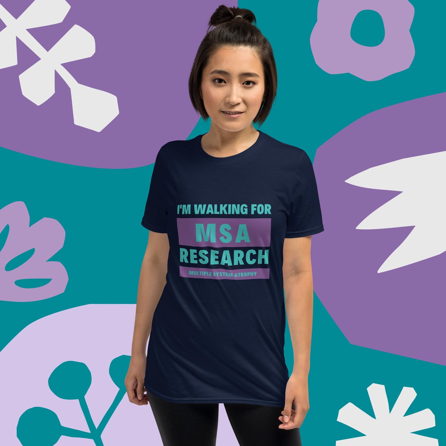 Multiple System Atrophy WALK FOR RESEARCH Short-Sleeve Unisex T-Shirt